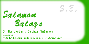 salamon balazs business card