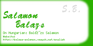 salamon balazs business card